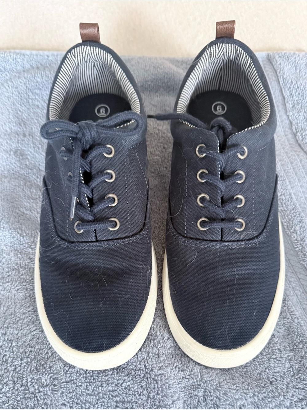 Cat & Jack Navy Canvas Kids Lace-Up Sneakers